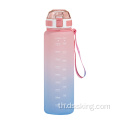 BPA Free Fitness Sports Jug Water Water Water พร้อมเครื่องหมายจับเวลา